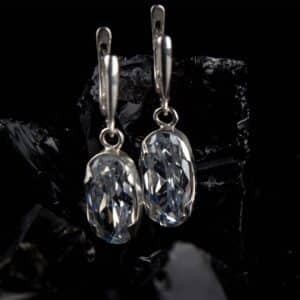 Handmade luxury earrings with zircons